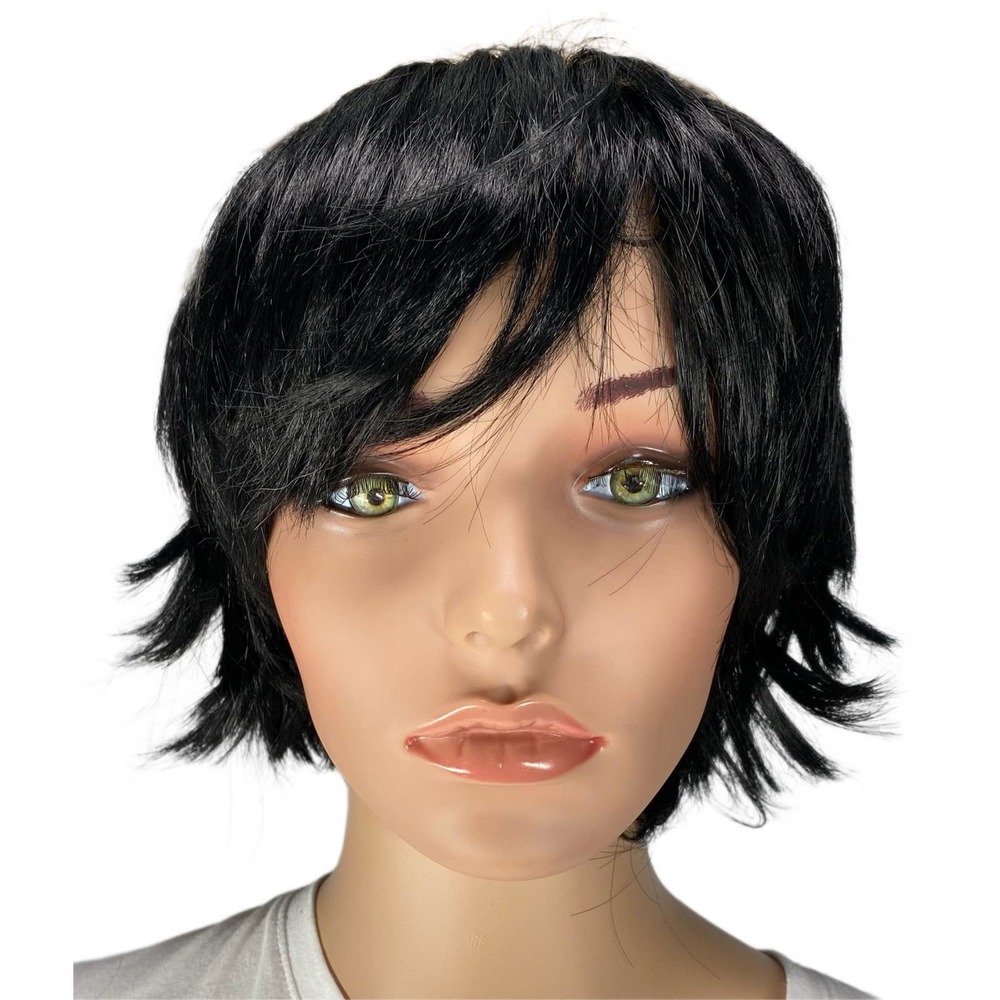 Black Short Wig Goth Cosplay Halloween